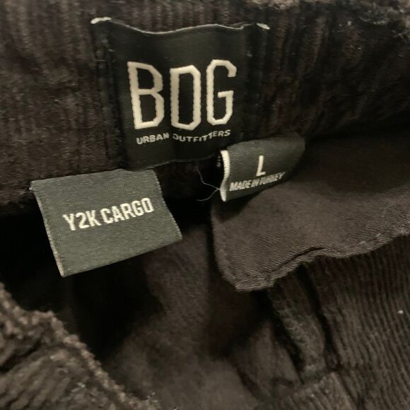 BDG Urban Outfitters Y2K Cargo wide Leg baggy corduroy pants gothic grunge Sz L - Picture 4 of 9